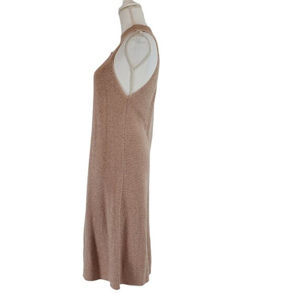 1.STATE Womens SIZE M Pink Sleeveless Shift Dress Mock Neck Shimmer Metallic - Picture 3 of 11